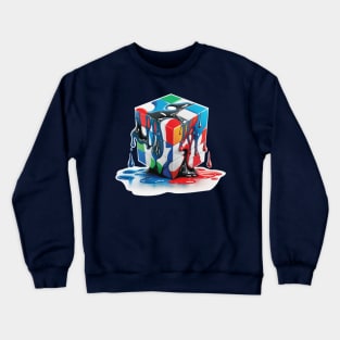 Melting Cube of Color Crewneck Sweatshirt